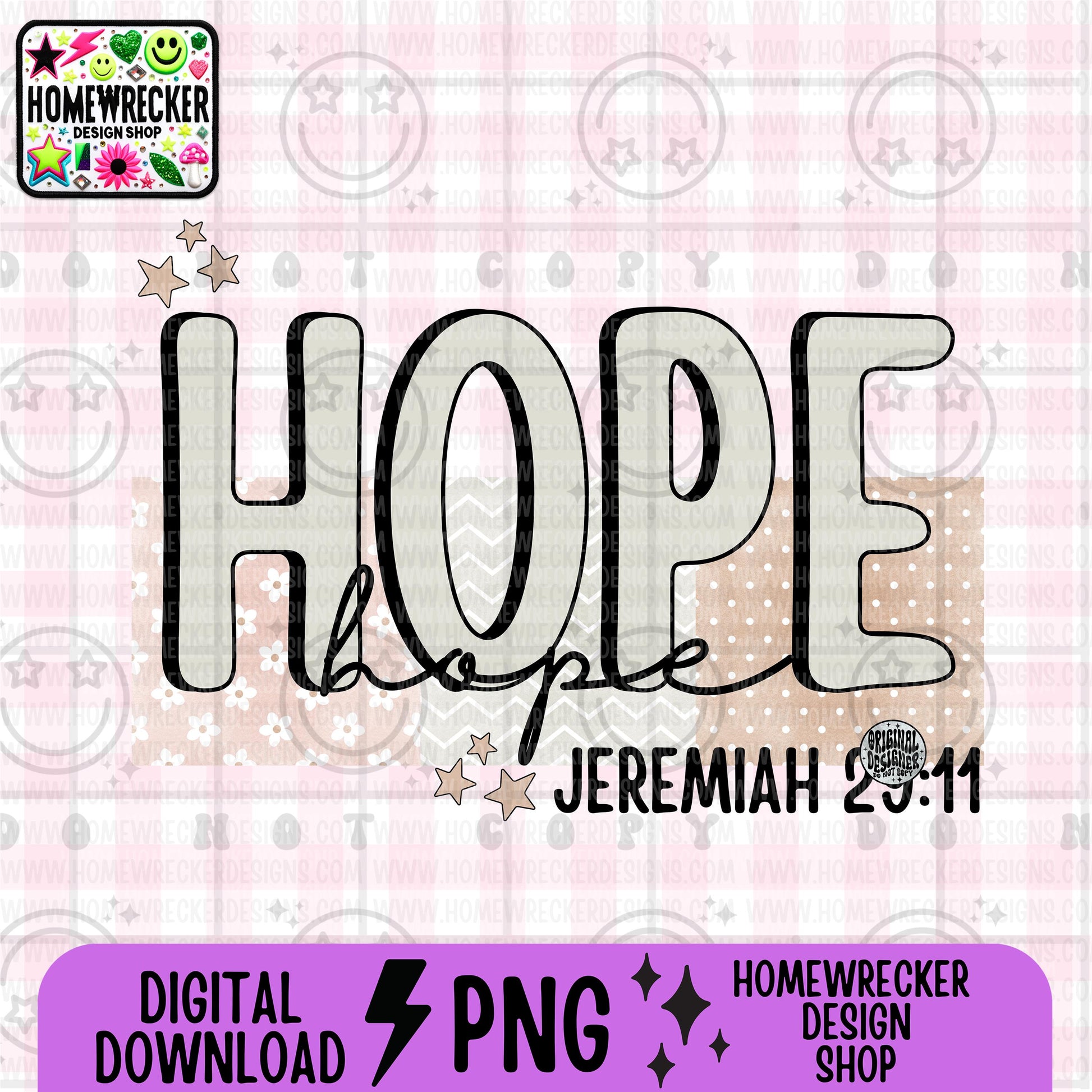 Hope, typography, PNG digital download