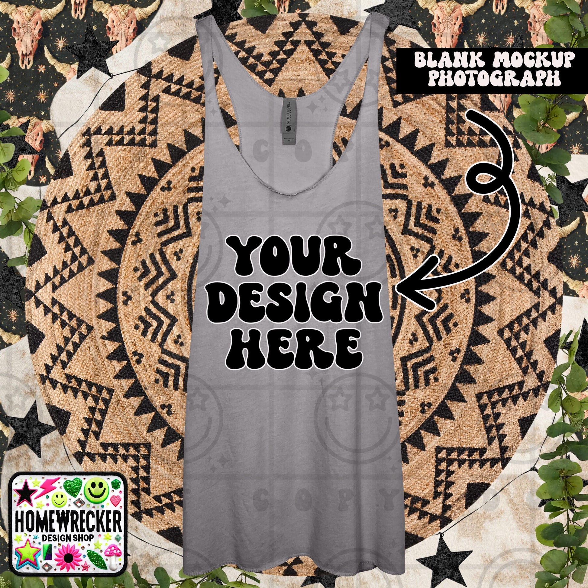 Tank top mock up, next level tank top mock up photo, download | premium heather