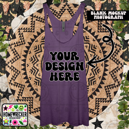 Tank top mock up, next level tank top mock up photo, download | purple rush