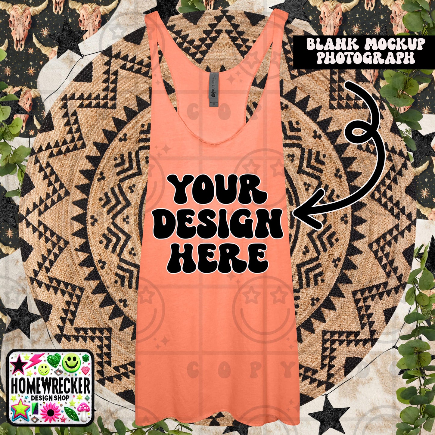 Tank top mock up, next level tank top mock up photo, download | vintage light orange