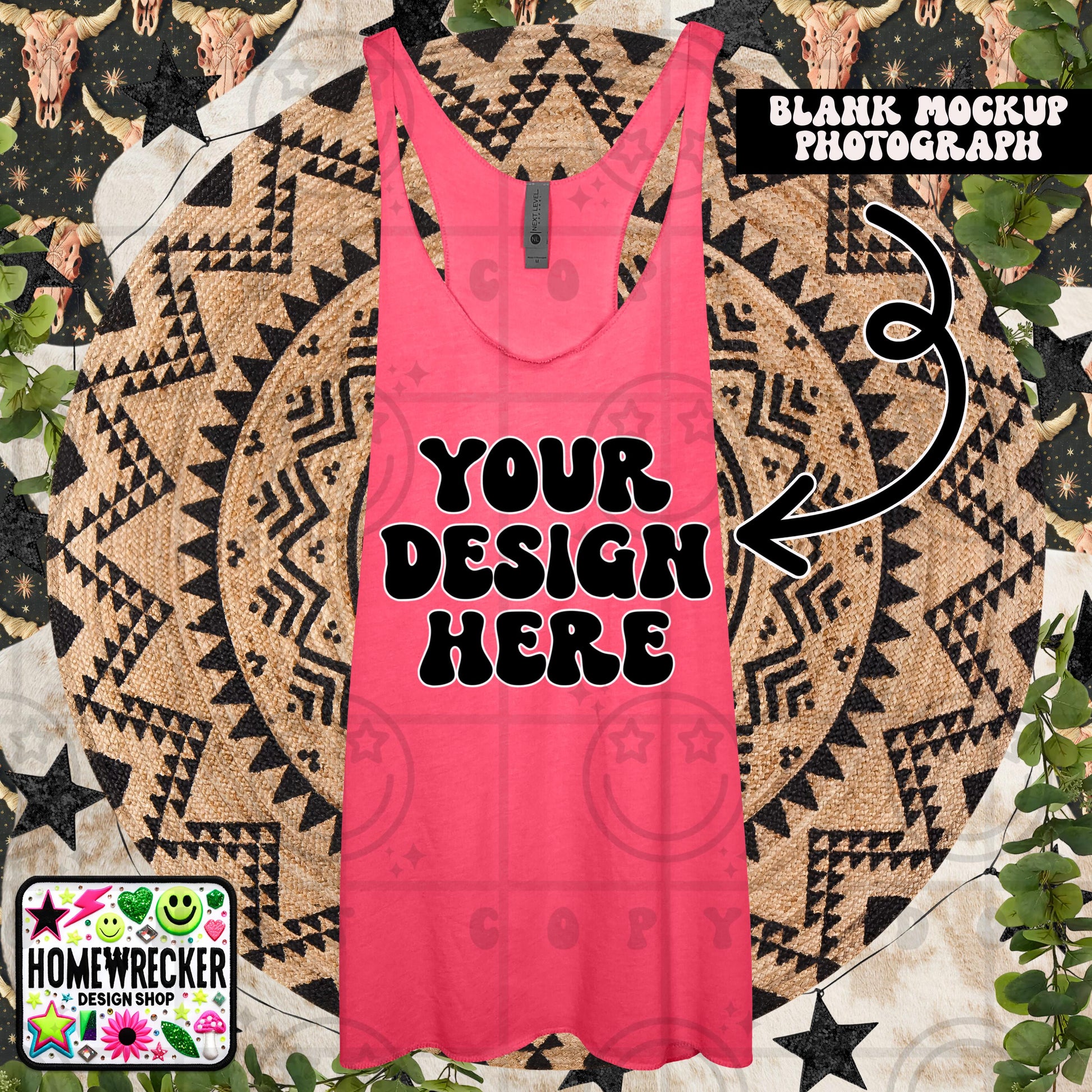 Tank top mock up, next level tank top mock up photo, download | vintage pink