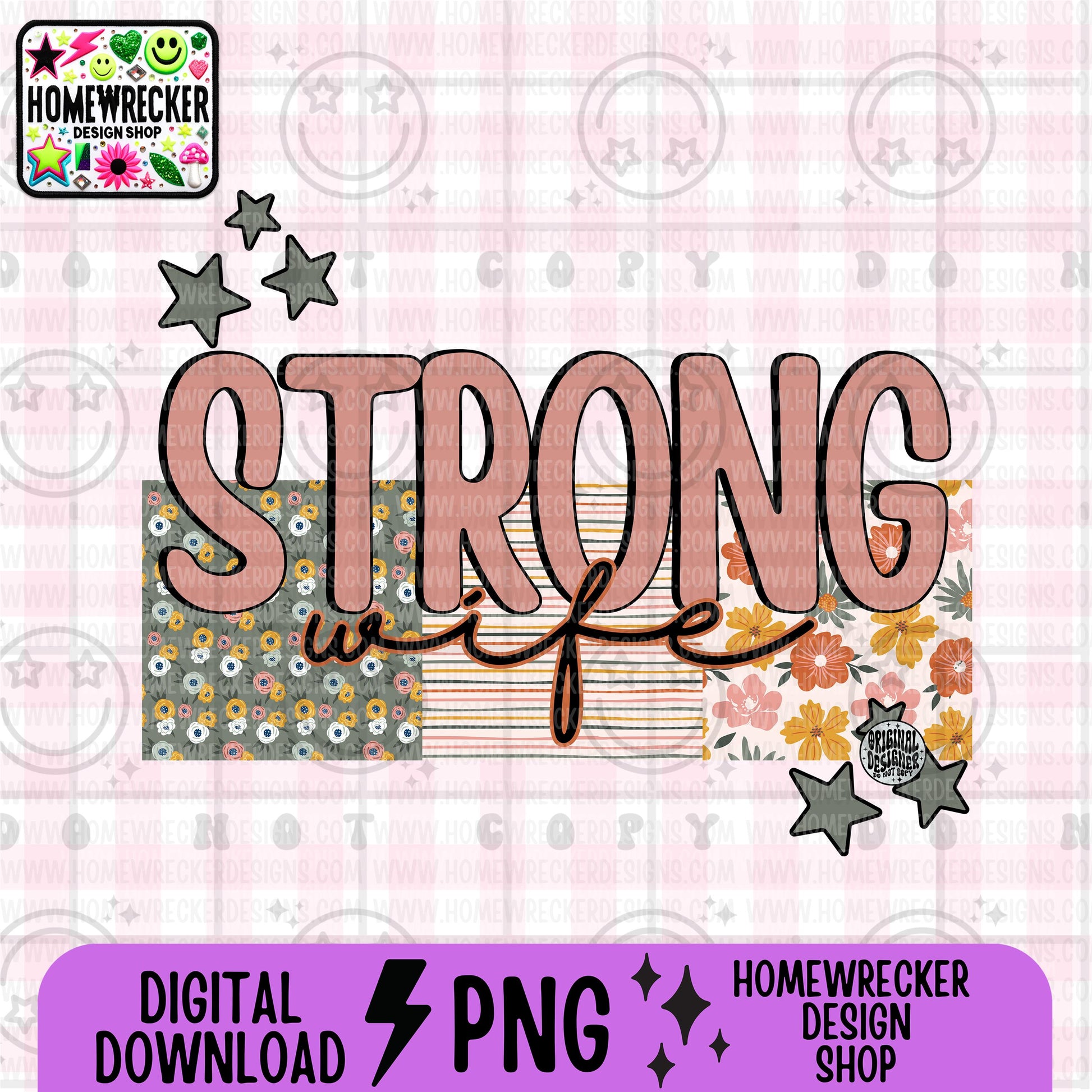 Strong wife PNG digital download
