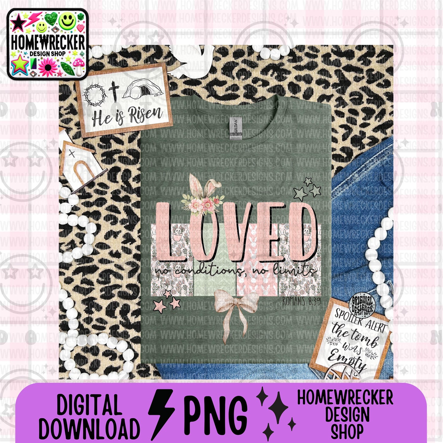 Loved PNG | Easter Faith digital download