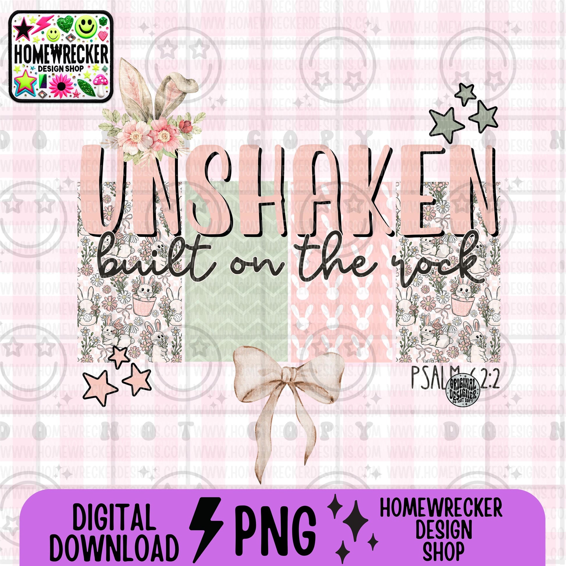 Unshaken PNG | Easter Faith digital download