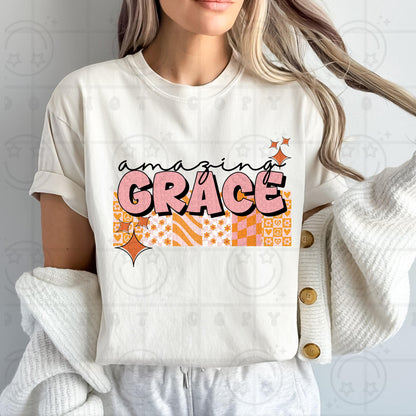 Amazing Grace PNG | Digital Download | retro groovy