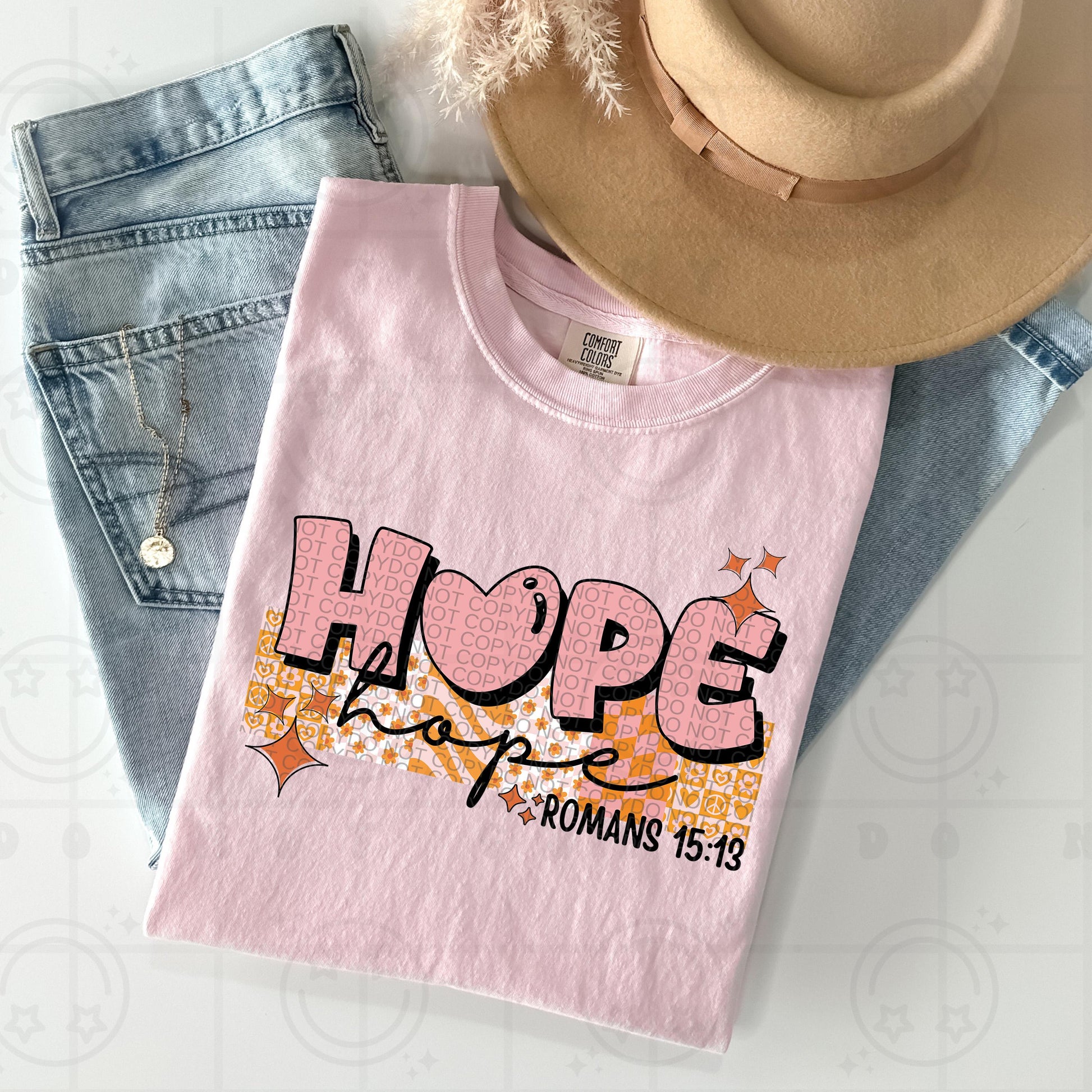 Hope PNG, Groovy Bible Verse Digital File, Romans 15:13, Retro PNG, Faith Sublimation Design, Christian Shirt PNG