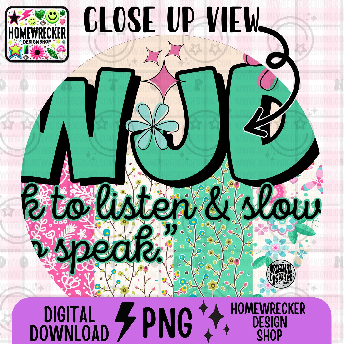 WWJD Be quick to listen PNG | Christian Sublimation Design Scripture Bible Verse png Retro Floral Jesus PNG | Digital Download for Shirts