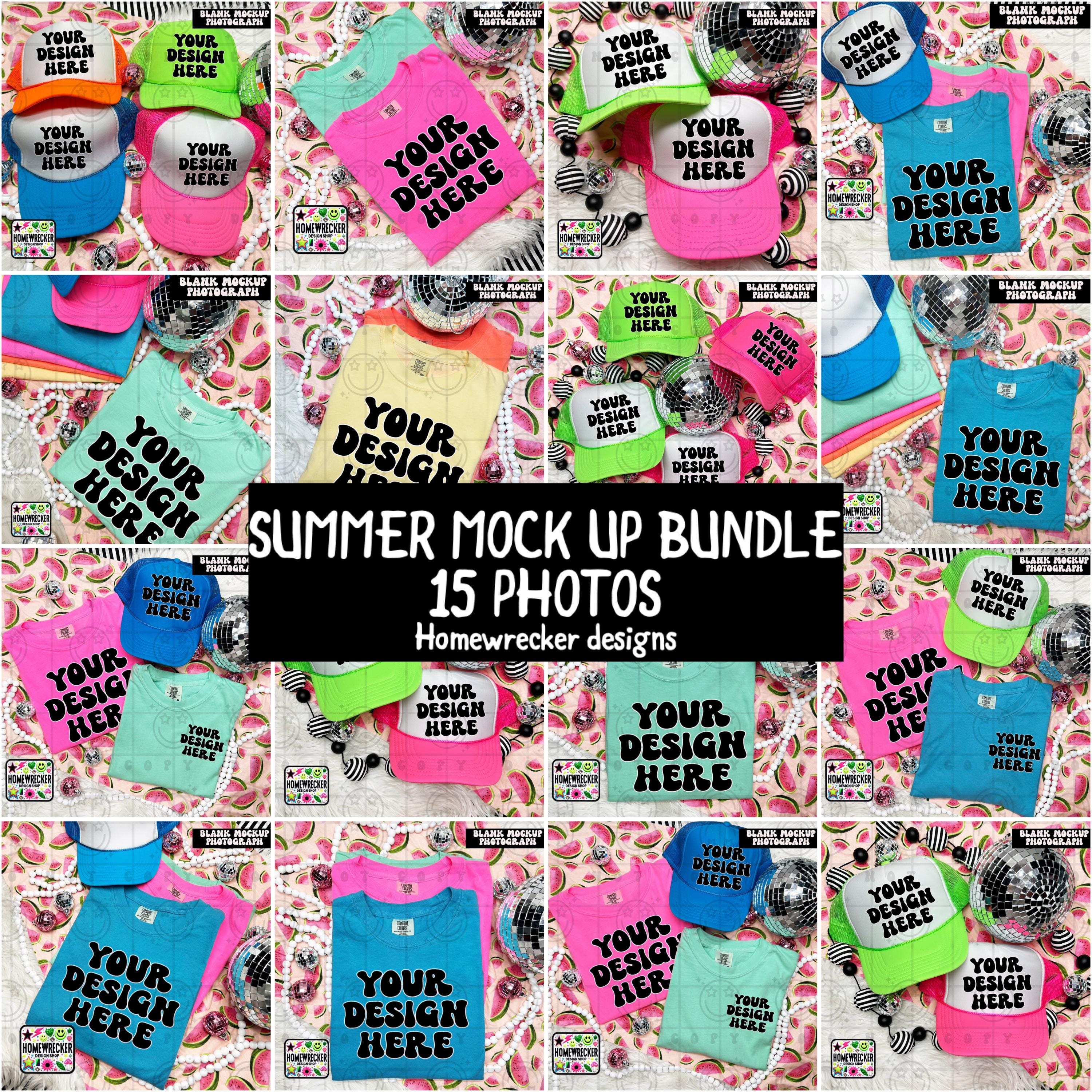 Mock up bundle: Comfort Colors Blank Tshirt Mock ups and Otto Trucker ...