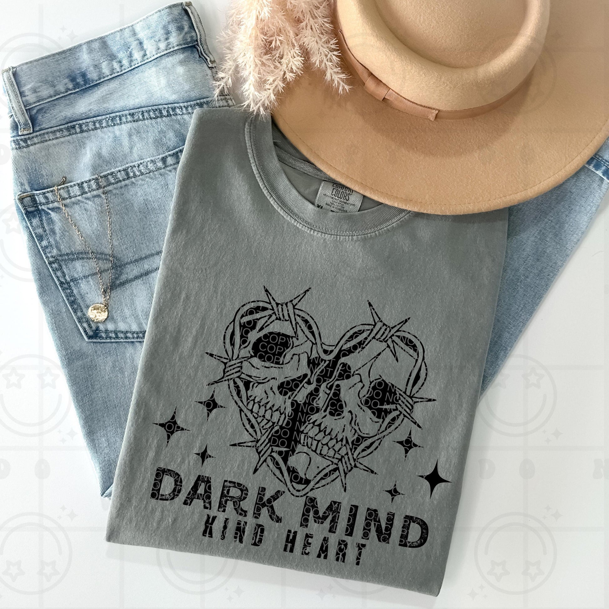 Dark mind Kind Heart PNG Digital Download | Digital design for sublimation, tshirts, DTF transfers, tumblers, stickers, and more