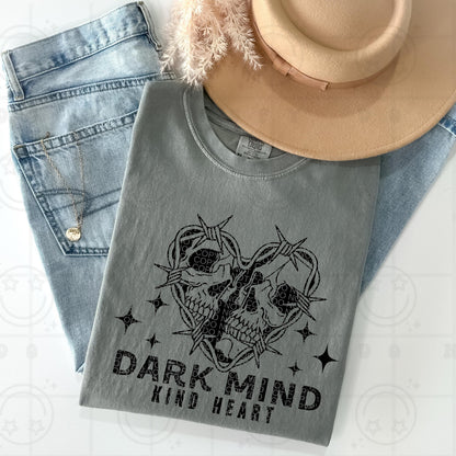 Dark mind Kind Heart PNG Digital Download | Digital design for sublimation, tshirts, DTF transfers, tumblers, stickers, and more