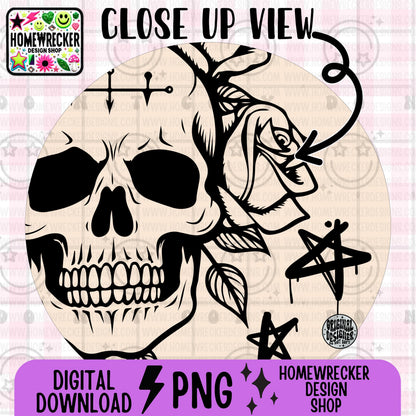 Mentally Here Barely PNG Digital Download | Grungy Distressed, Skeleton Roses, Digital design for sublimation, tshirts, DTF transfers