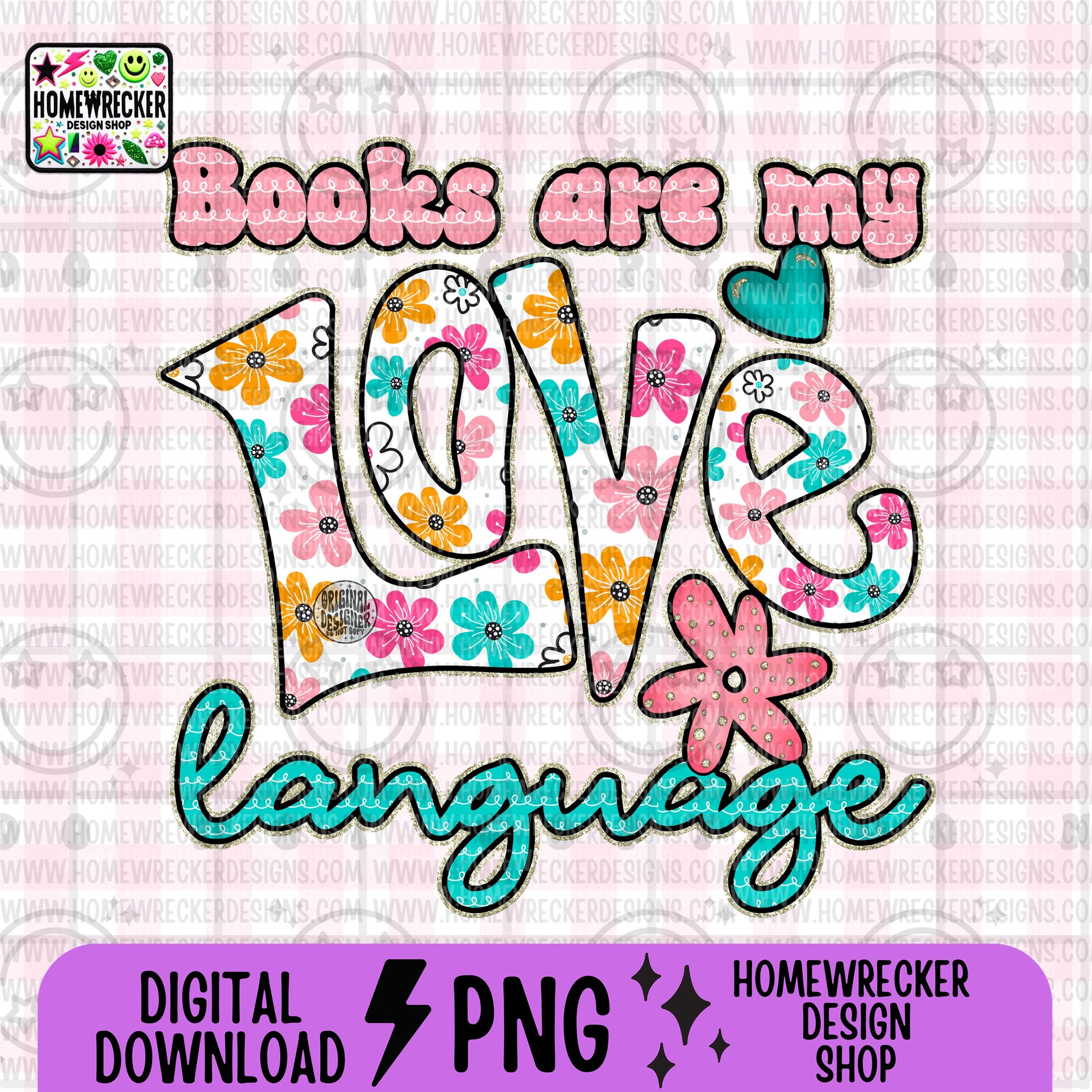 Book are my language of love, spring daisy florals, bookish, reading books, transparent png for shirts, dtf sublimation digital download