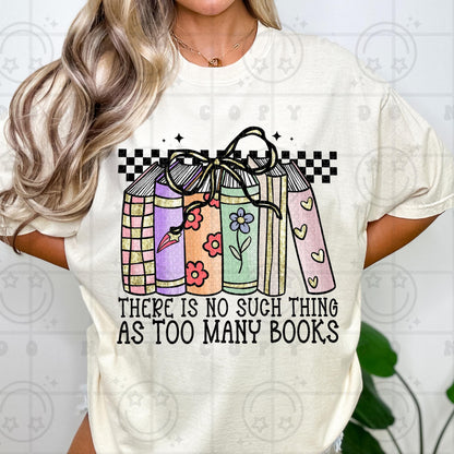 There is no such thing as too many books, spring daisy florals, neutral colors, water color, Reading books,transparent png, digital download