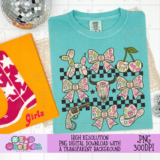 Western Collage Coquette PNG