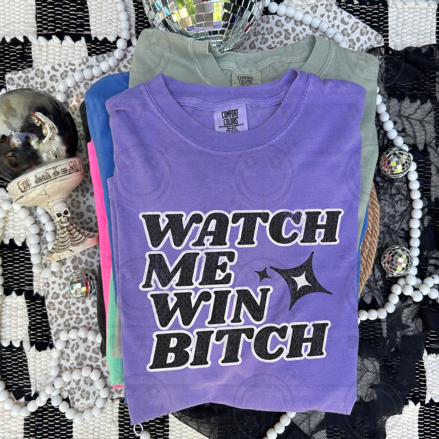 Watch me win bitch distressed PNG digital download