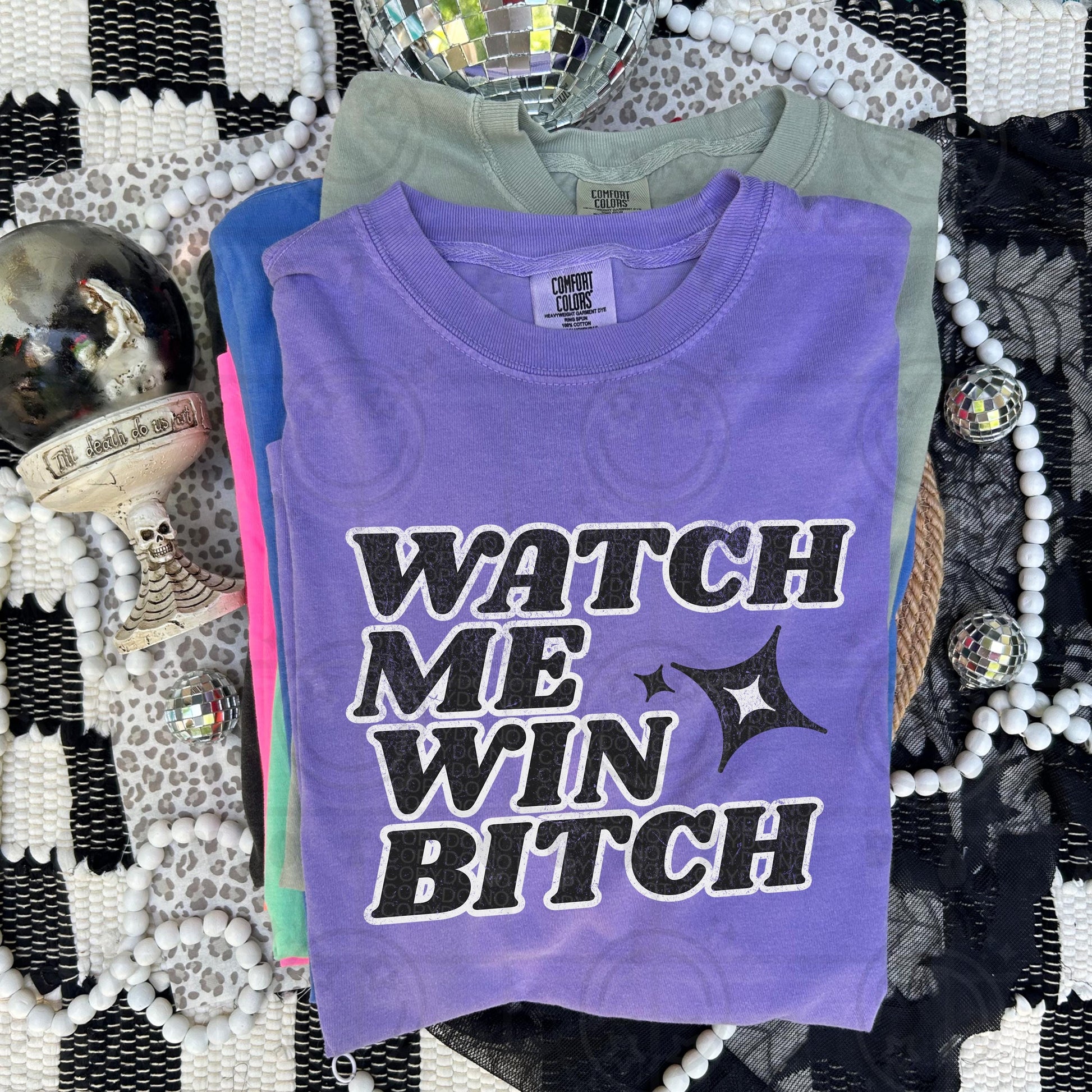 Watch me win bitch distressed PNG digital download