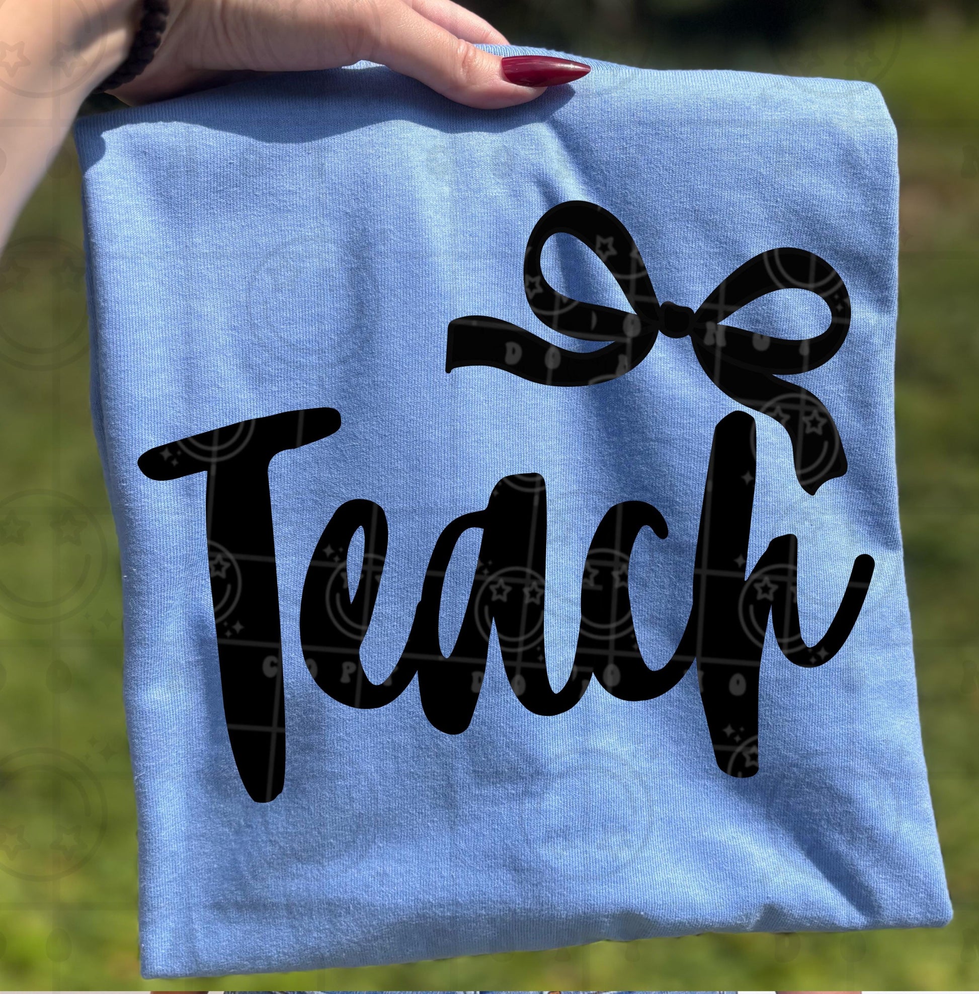 Teach coquette bow PNG digital download