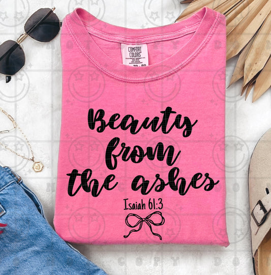 Beauty from the Ashes Isaiah 61:3 PNG digital design, bible verse, faith typography, download