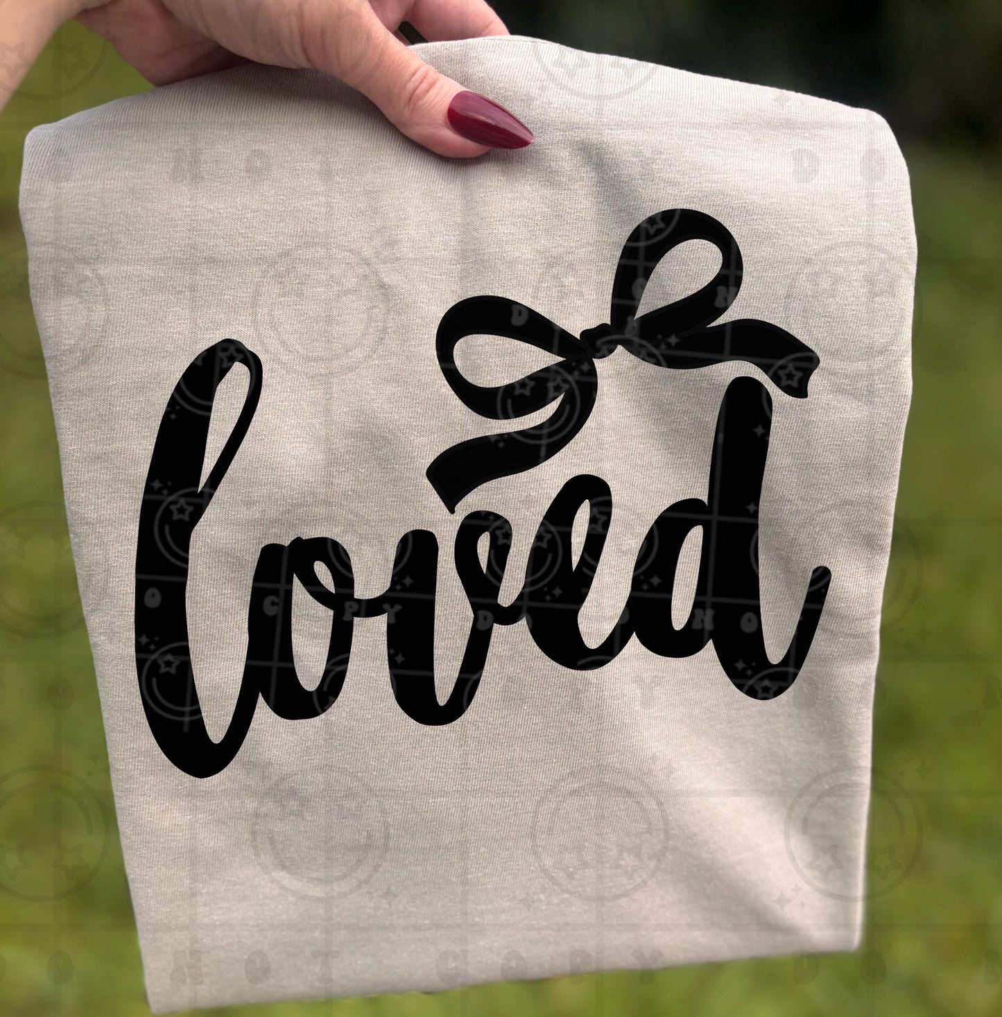 loved coquette bow PNG digital download