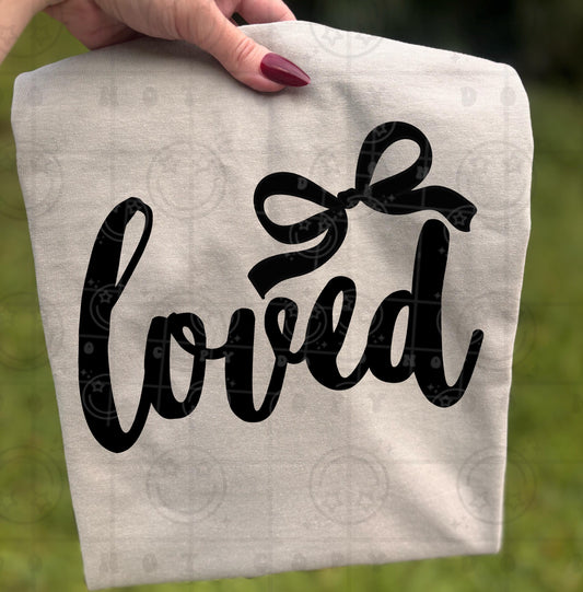 loved coquette bow PNG digital download