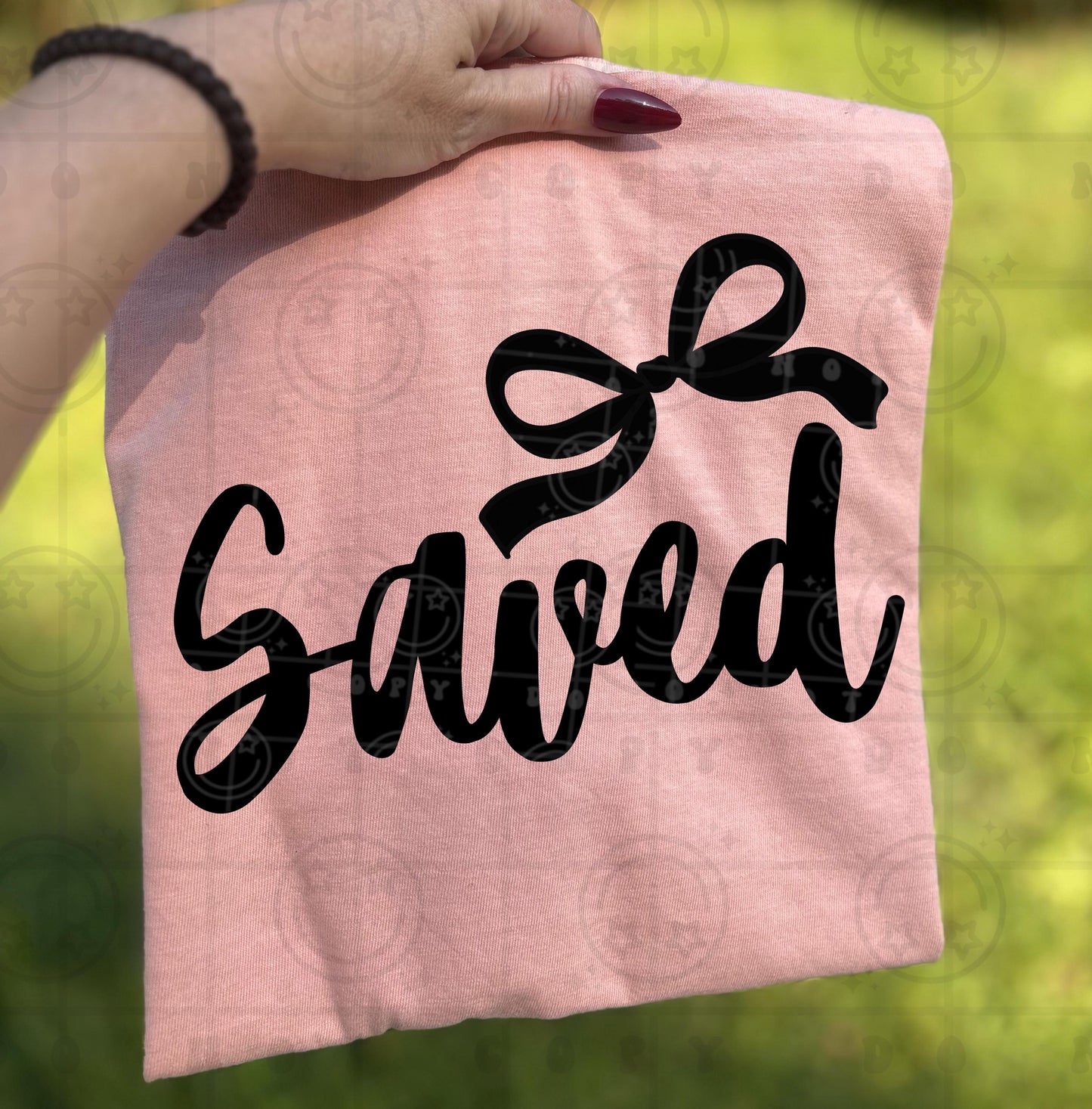 Saved coquette bow PNG digital download