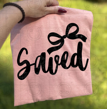 Saved coquette bow PNG digital download