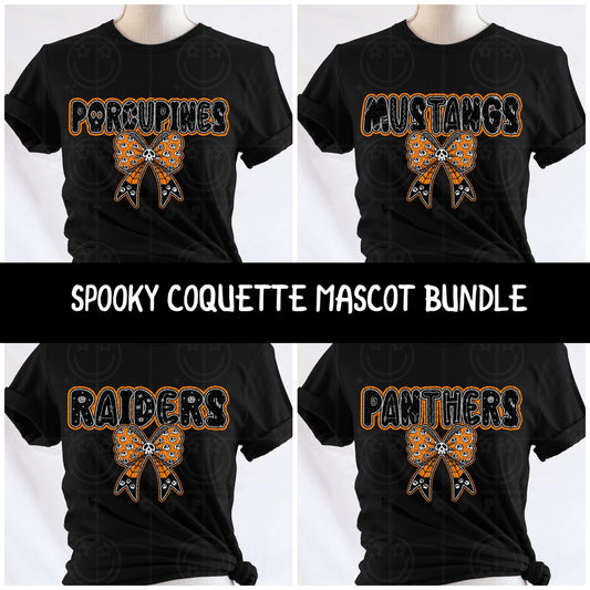 Halloween School Spirit Mascot Bundle | 38 Mascot PNG files and mock ups