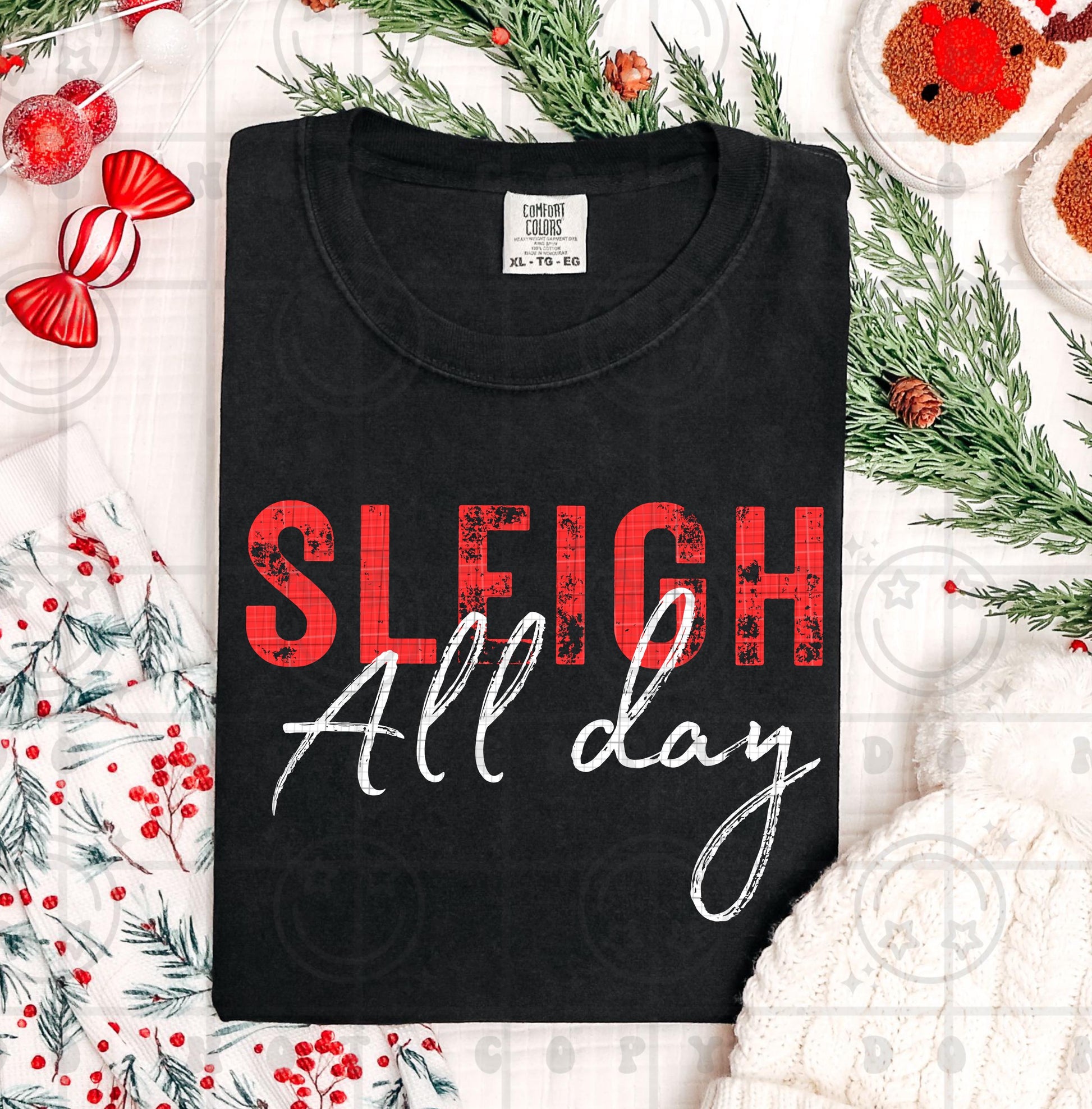 Sleigh all day PNG Christmas Design