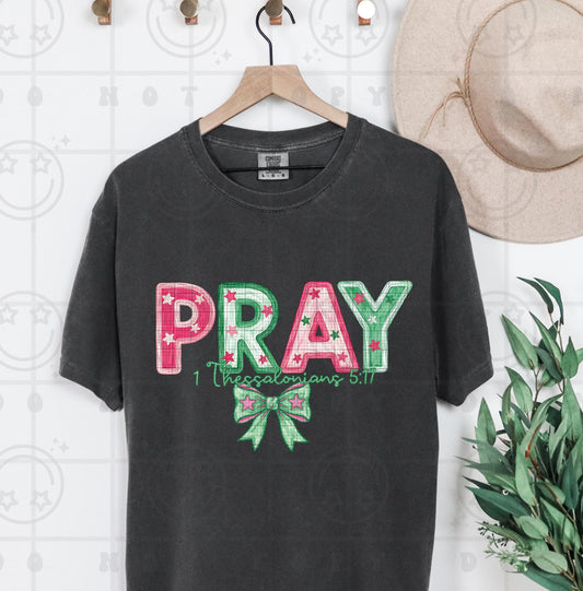 Pray 1 Thessalonians 5:17 Bible Verse Faux Brushstroke Paint stroke png faith doodle digital download