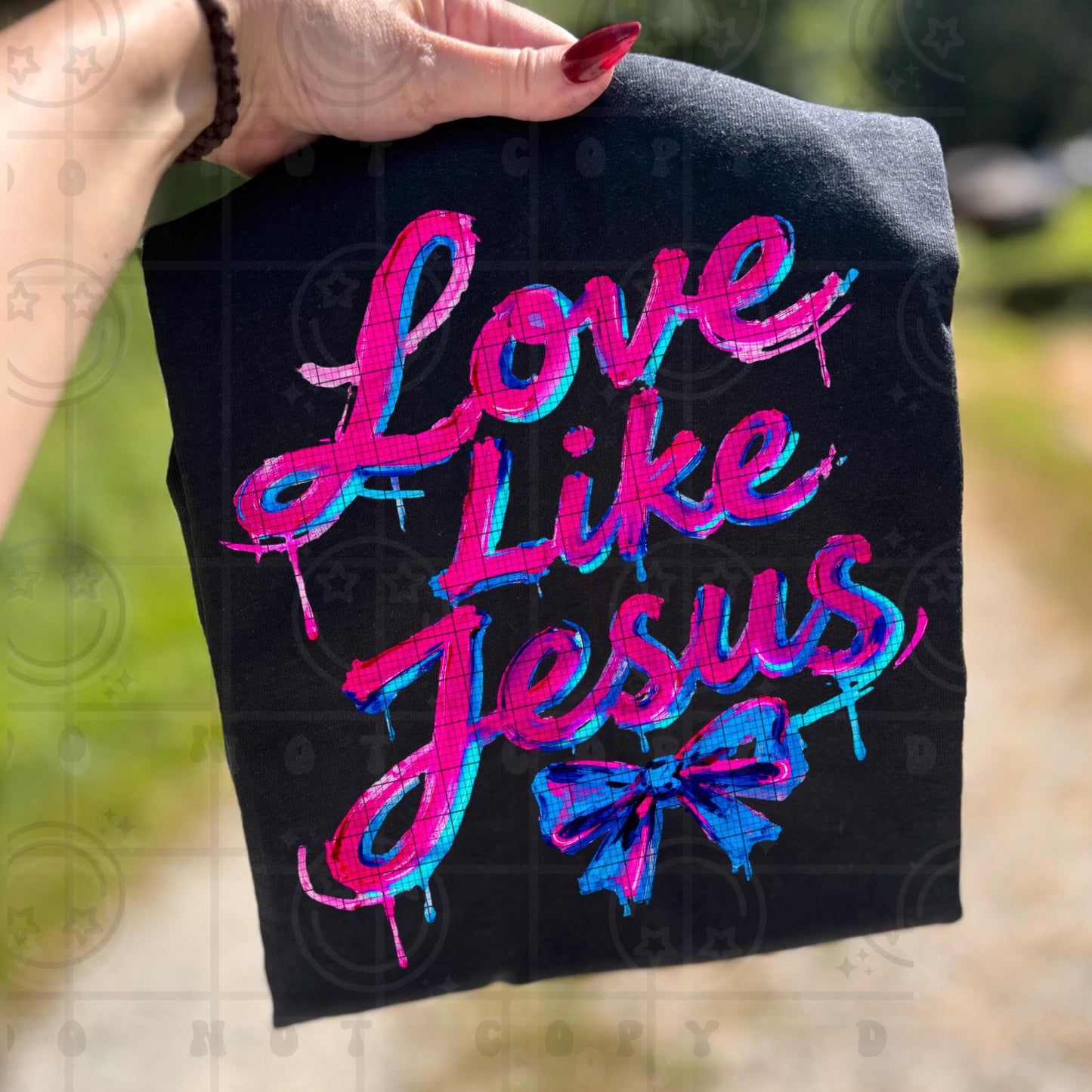 Love like Jesus faux paint PNG Digital download