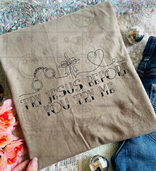 try jesus before you try me line drawing png download