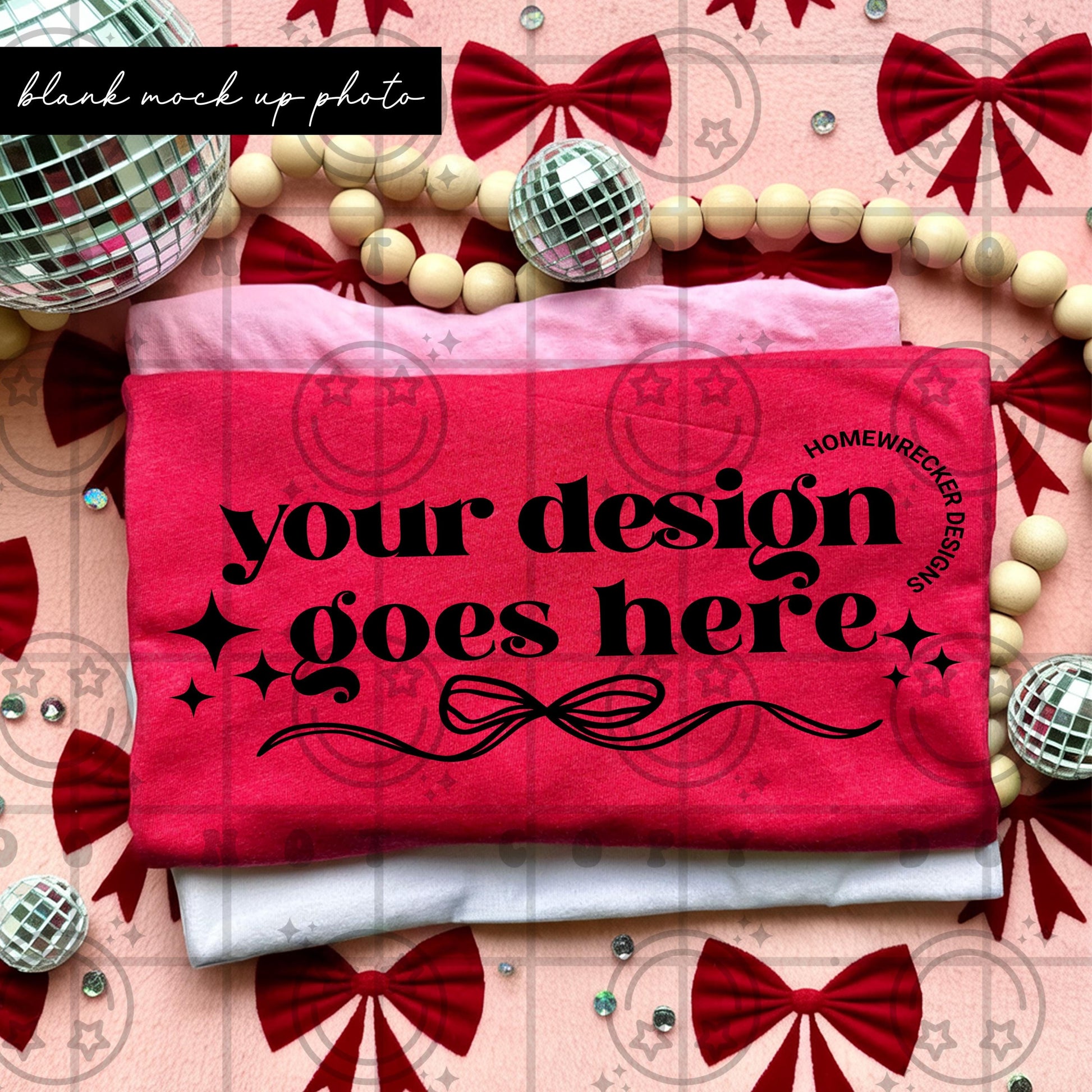 Red Tshirt mock up, flat lay, blank mock photo, pink and red coquettes, christmas, valentines day every day, Gildan Comfort colors, download