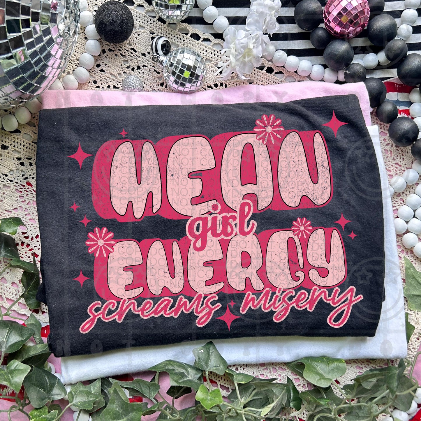 mean girl energy screams misery PNG digital download