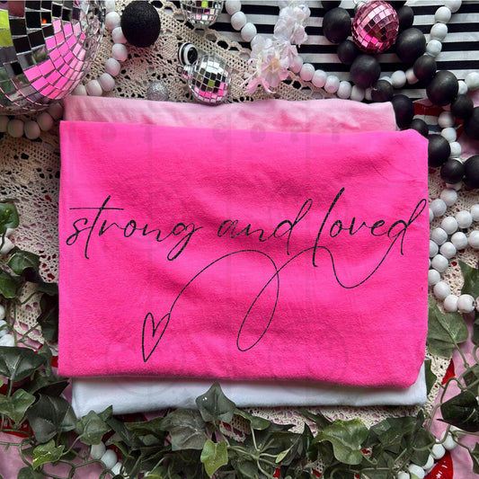 Strong and loved PNG Download, self love, mental health, Digital Design, PNG