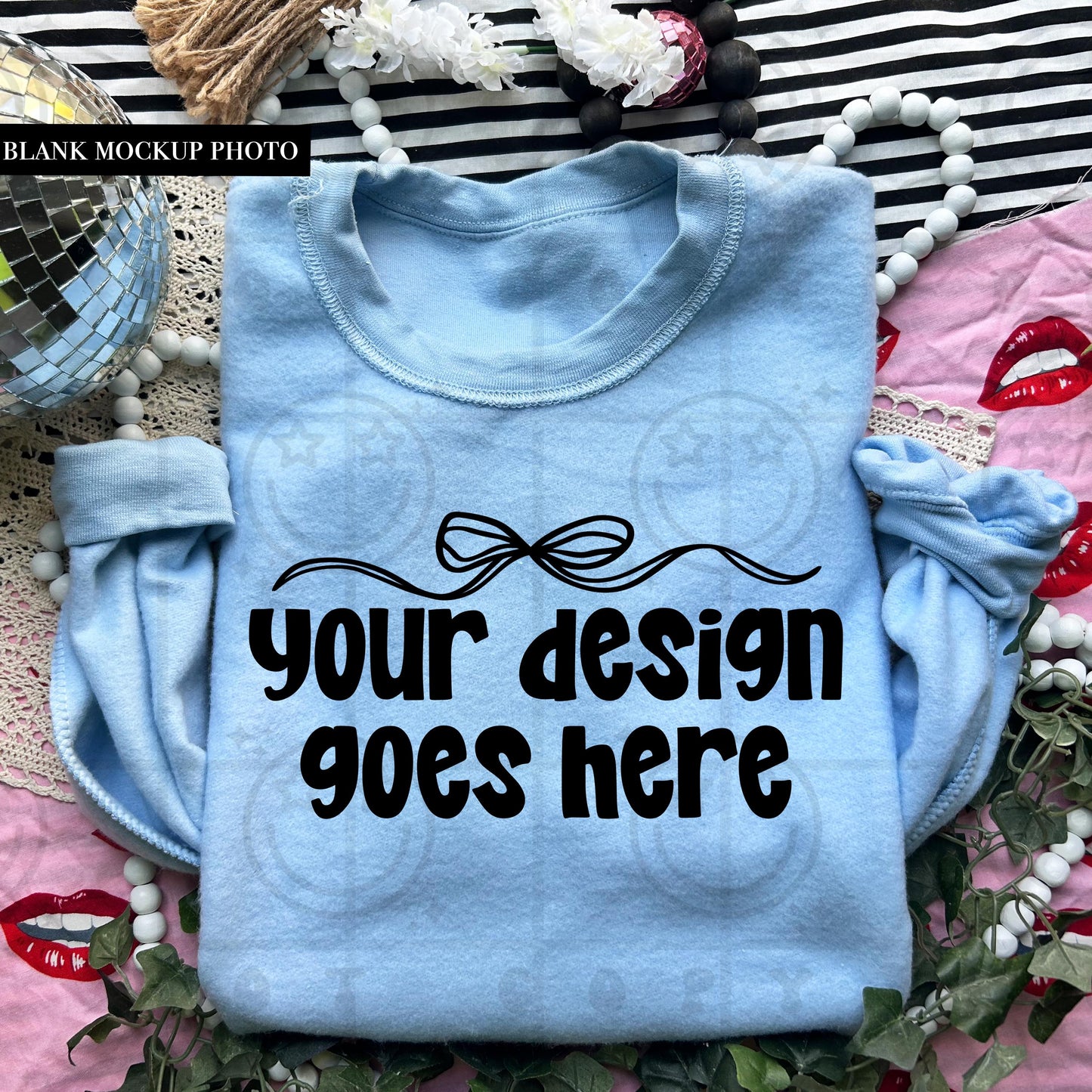 inside out sweatshirt mock up, Gildan sweatshirt, g18000, light blue