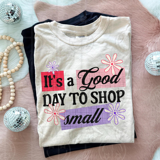 it's a good day to shop small PNG digital download