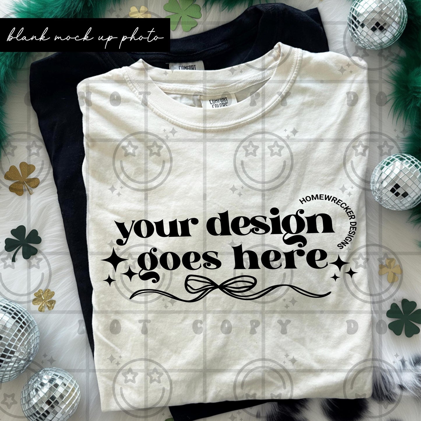 st patricks day tshirt mock up ivory comfort colors CC1717 digital download