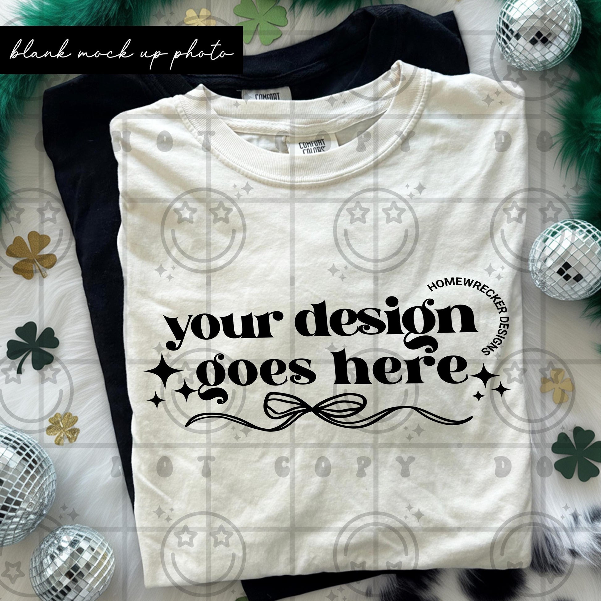 st patricks day tshirt mock up ivory comfort colors CC1717 digital download