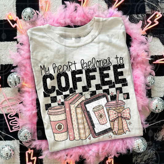 my heart belongs to coffee png digital download