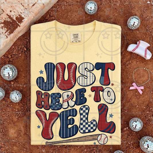 Just here to yell baseball PNG digital download