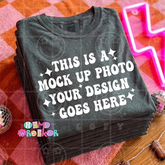 CC1717 PEPPER Blank T-Shirt Mockup Photo, High-Res Tshirt Mockup, comfort colors