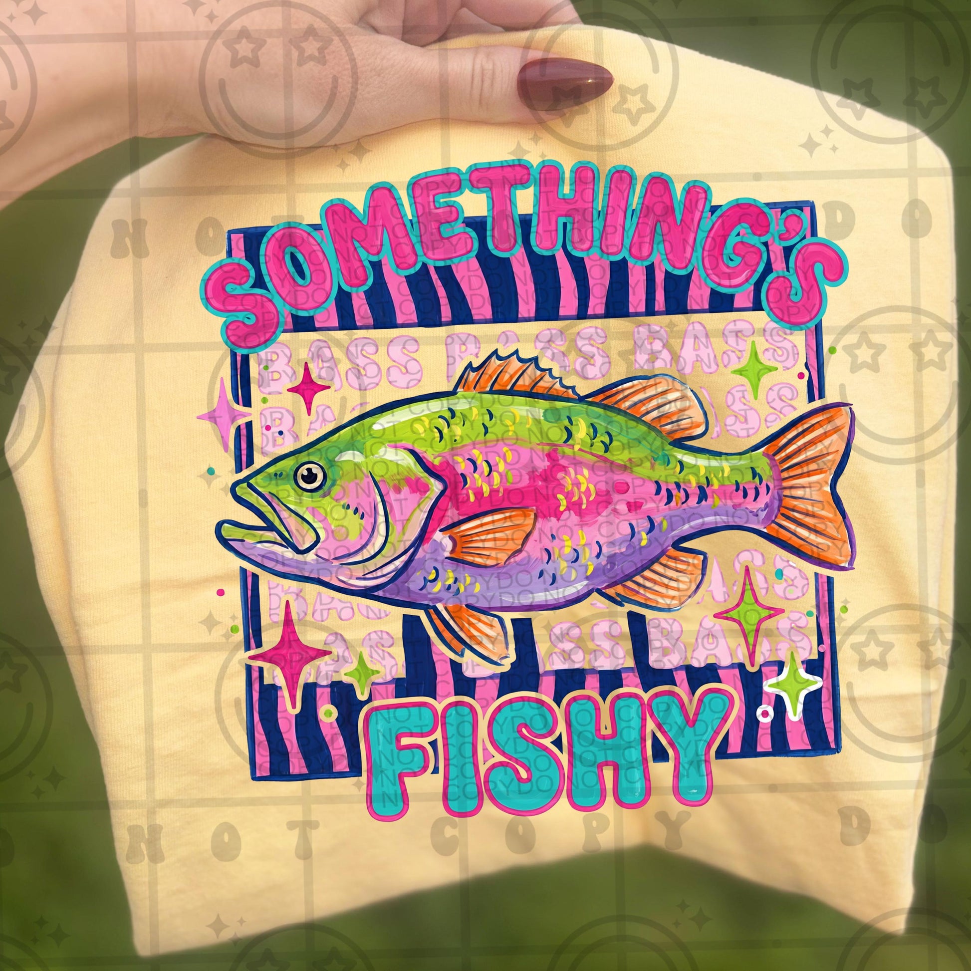 Somethings fishy Bass PNG digital download