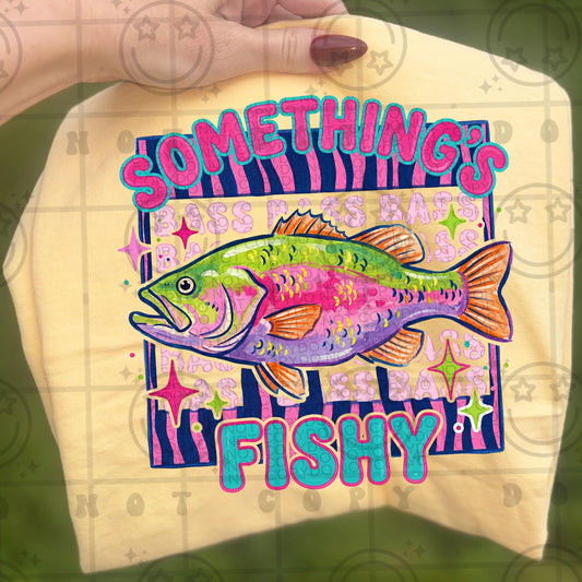 Somethings fishy Bass PNG digital download