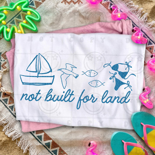 Not built for land summer ocean lake PNG digital download