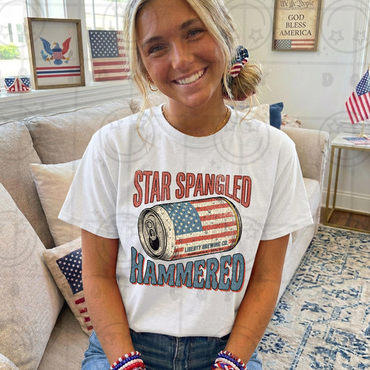 Star spangled hammered patriotic vintage distressed PNG digital download