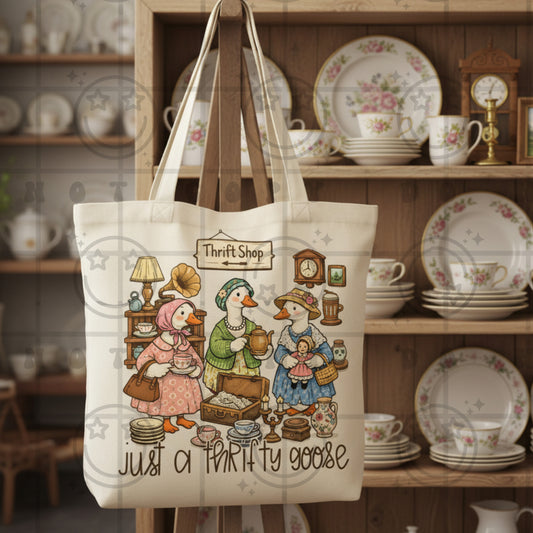 Thrifty Goose PNG digital download