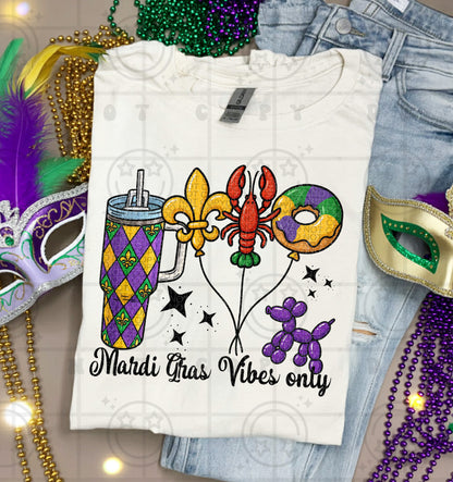 Mardi Gras Distressed PNG Bundle
