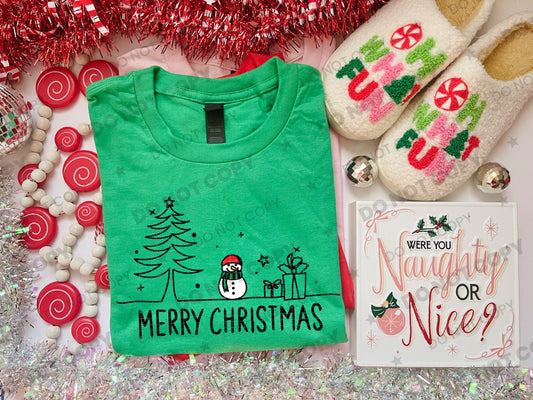 Merry Christmas line drawing PNG design from Homewrecker Design Shop
