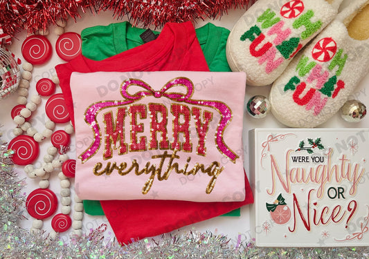 Merry Everything faux sequin PNG design from Homewrecker Design Shop