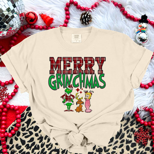 Merry Green*ch Mas | Faux Embroidery | Christmas PNG